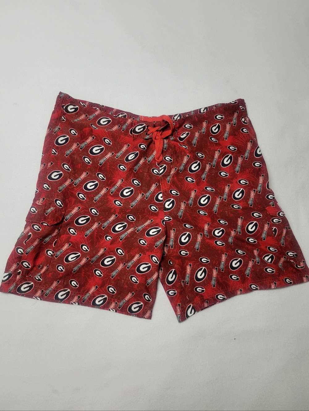 Vtg Georgia Bulldogs Swimming Trunk Shorts Lined AOP Pro player UGA All Over 2XL
